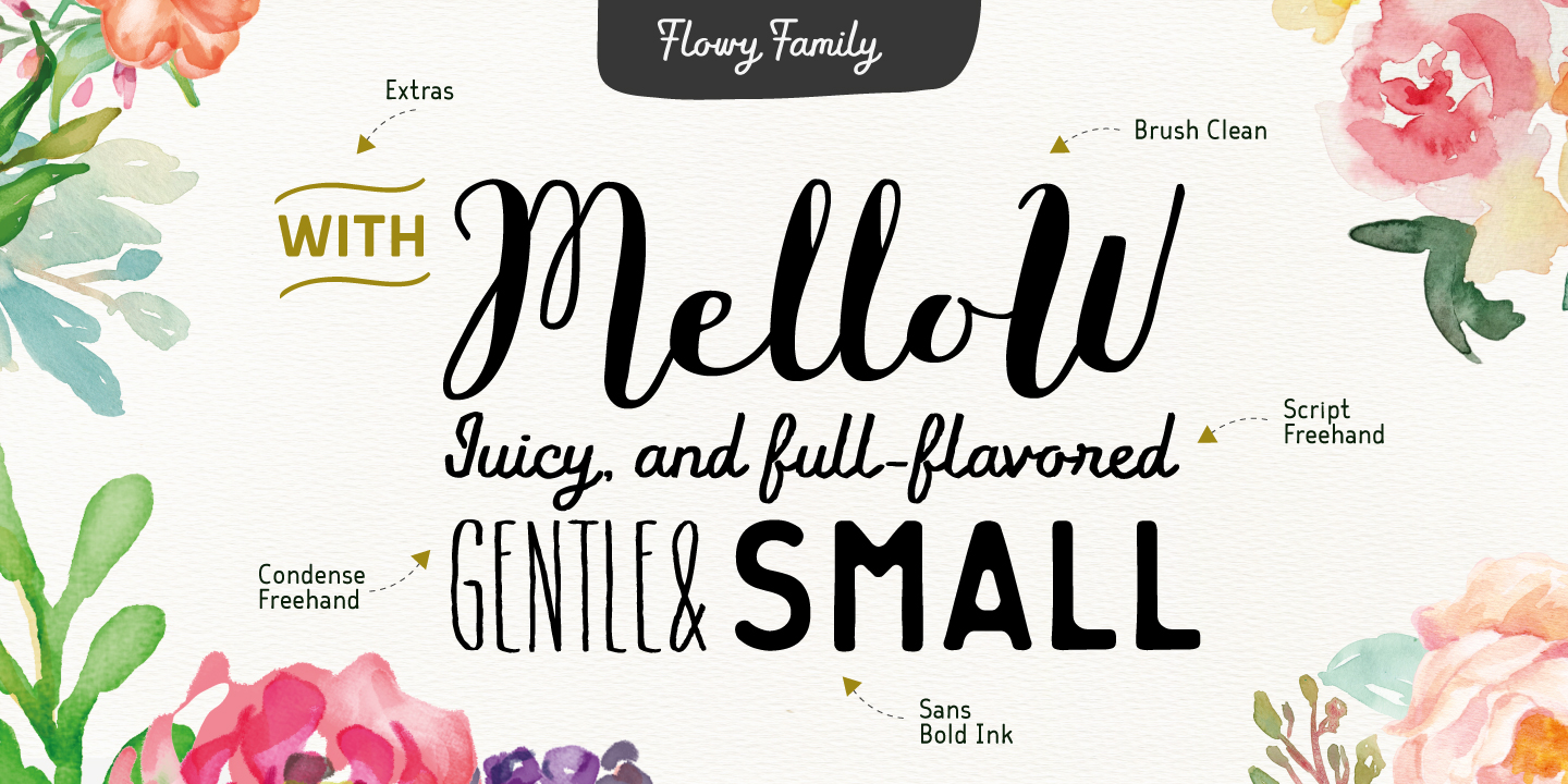 Flowy Brush Rust Font preview